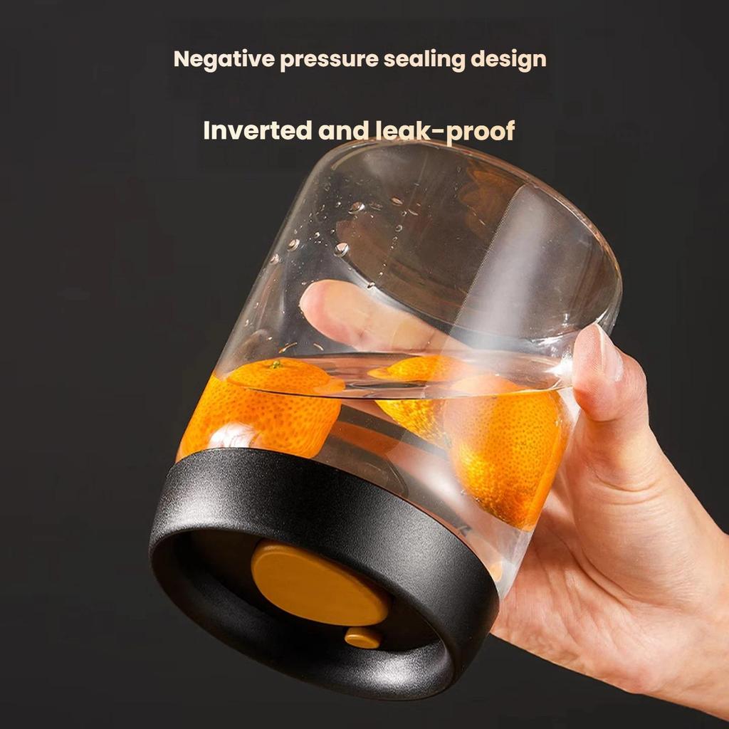 Baijie Coffee Bean Storage Jar, Vacuum-Sealed Container, High Borosilicate Glass, Nut And Tea Storage Canister, 900ML