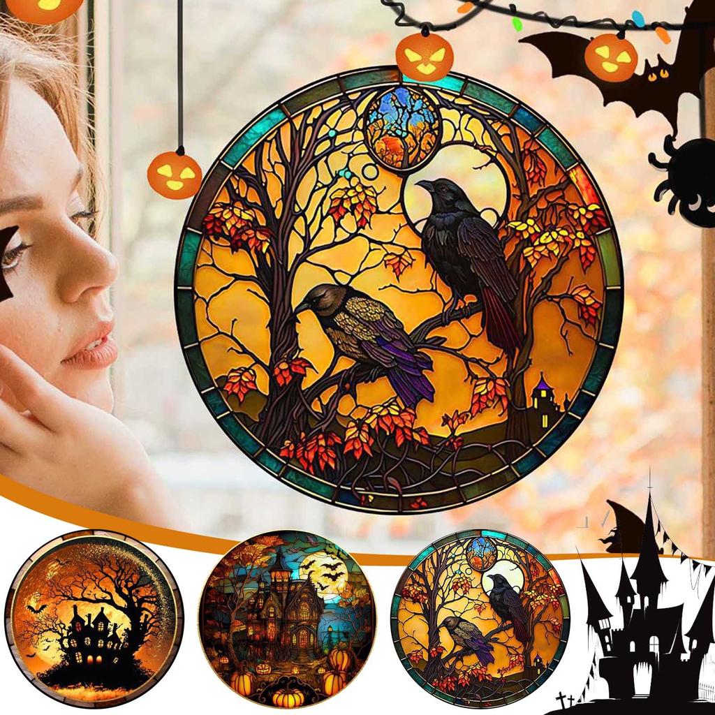 Halloween Decorations Halloween Glass Window Sticker Electrostatic PVC Wall Stickers Decoration