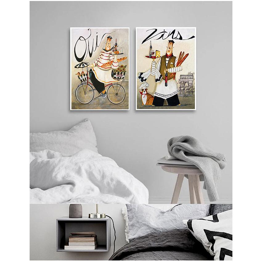 Кофейня холст украшение дома без рамки мультфильм аниме ресторан живопись пекарня повар плакат кухня настенная живопись печать картина