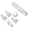Guitar Slide Kit Round Metal Professional Guitar Tone Bar with 4 Picks 1 Ring Silver
