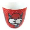 Les Trésors De Lily [N5666] - Porcelain Mug 'Dog and Cat Lolita' Red