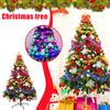 Складная рождественская елка с несколькими украшениями для детей, для внутреннего и наружного украшения для рождественской вечеринки, сада, дома, легко собирается