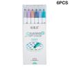 6Pcs Double Tip Fine Pen Light Color Dot Painting Brush Set Marker Painting Set Painting Pen Office School Supplies Art Supplies