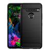 Carbon Fiber Silicone Case for LG G8S Thinq Holder Stand Shockproof Cover for Lg G8s Thinq LG G8s Brushed Matte Case