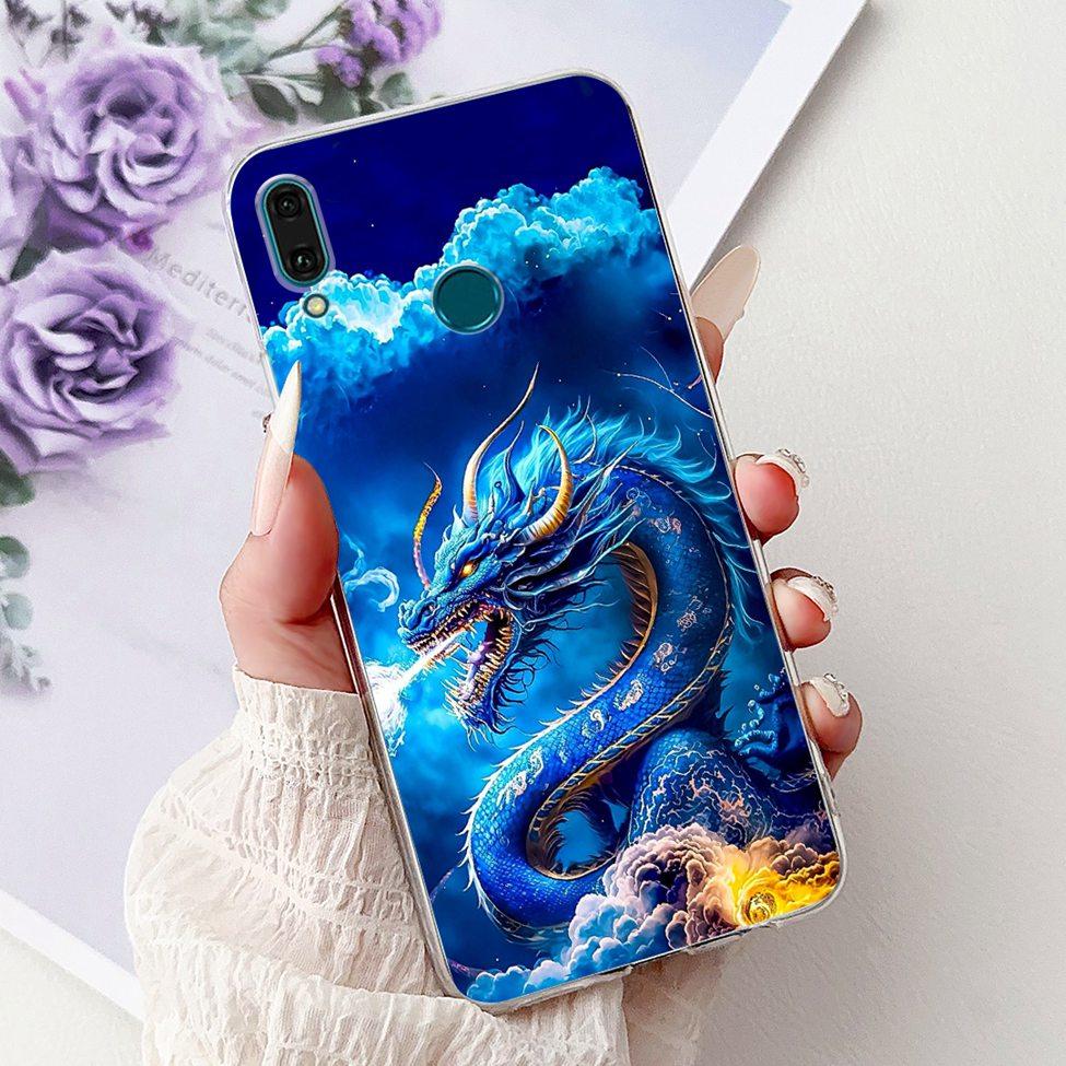 Clear For Huawei Y9 2019 Case Cover Cute Fashion Flowers Funny Cool Painted Soft Phone Case For Huawei JKM-LX1 JKM-LX2 JKM-LX3