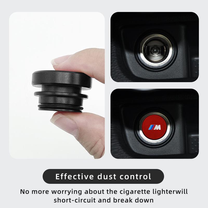 BAGI7 2026 Car Sticker Car Cigarette Lighter Dust Cover Dustproof Decoration Cap For BMW M M3 M4 M5 X1 X3 X5 X6 X7 E90 E70 F10 F20 F22