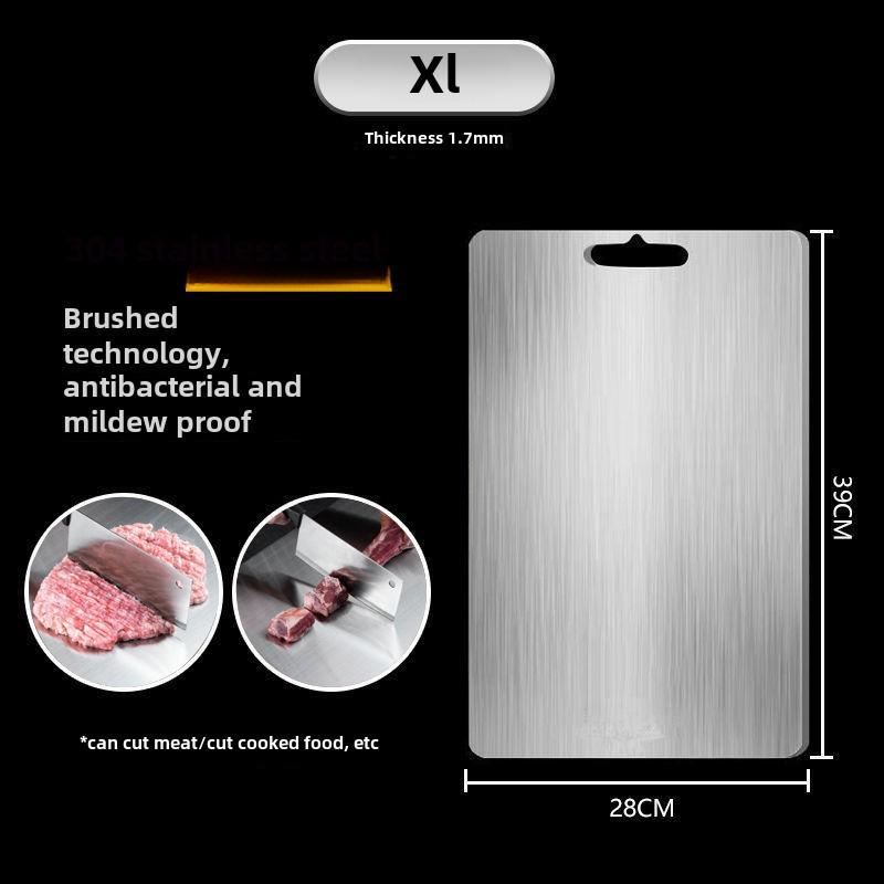 Разделочная доска из антибактериальной нержавеющей стали 316: Немецкая утолщенная, устойчивая к плесени, большая бытовая рулонная панель