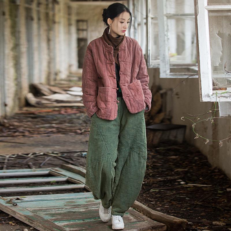 Женская зимняя стеганая куртка из хлопка рами с принтом тай-дай - Новый стиль