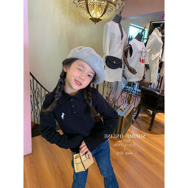 Детский свитер-пуловер в корейском стиле на осень/зиму – Вязаная мода для мальчиков и девочек