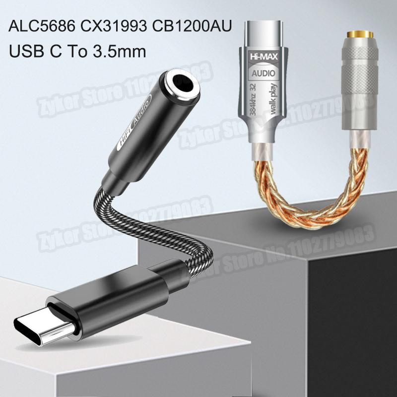 Hifi ЦАП Type-C на 3.5мм ALC5686 CX31993 CB1200AU Усилитель для наушников Аудиоадаптер Кабели Декодер Hifi Звукового Качества Для AndroidХороший продукт