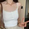 New Style Lace Camisole with Chest Pad - Summer Hot Girl Thin Button Top