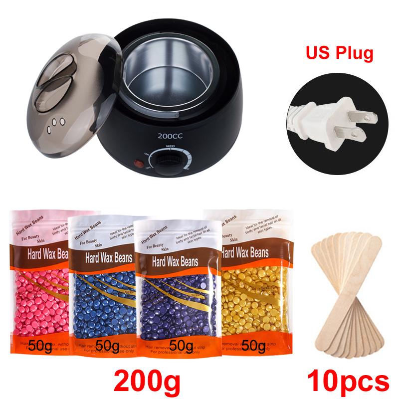 Wax Heater Kit for Hair Removal Wax Melting Machine with Waxing Beans Depilation Paraffin Warmer Waxing Dipping Pot