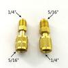 Латунный адаптер 5/16 SAE F Быстроразъемные соединения к 1/4 SAE M Резьба 5/16 SAE M к 1/4 SAE Для хладагентов R410 R32 R22 Адаптер для кондиционера