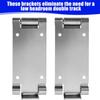 2Pcs Low Headroom Garage Door Top Brackets