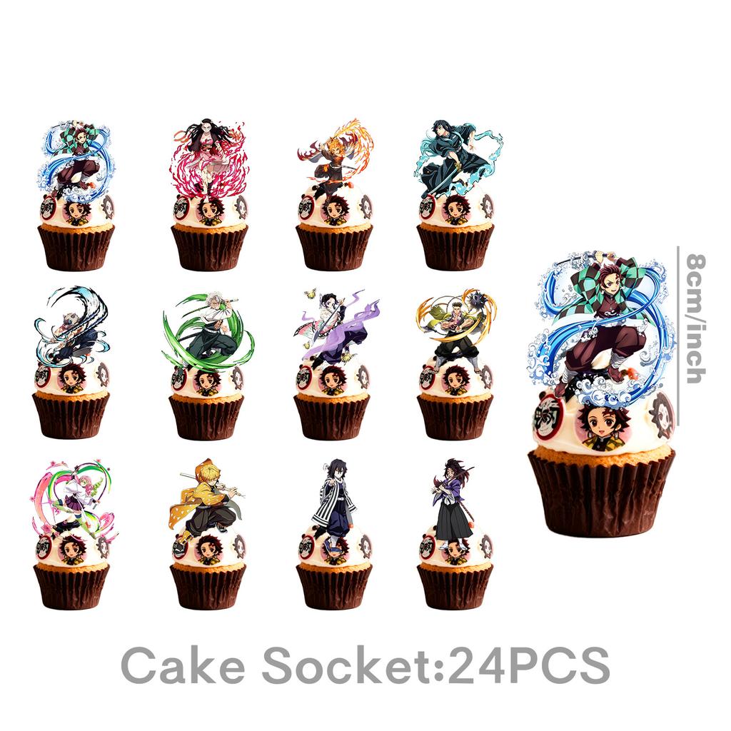 Anime Demon Birthday Party Decoration Disposable Tableware Plate Tablecloth Cup Napkin Baby Shower kids Party Favors Supplies