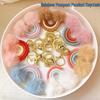 Bohemian Rainbow Pompom Keychain: Trendy Bag Charm with Creative Style