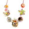 [L1572] - Orange 'Pimprenelle' Designer Necklace