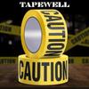 Bold Black Text Caution Tape Bright Yellow Warning Tape Isolation Line Party Decoration