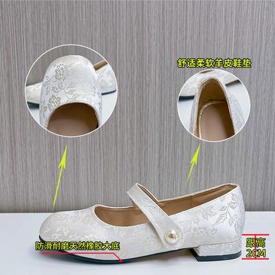 Туфли Мэри Джейн в стиле National Tide, женские, лето 2025, новые, с жемчужным поясом, модные, одинарные, женские, повседневные, универсальные, женские туфли