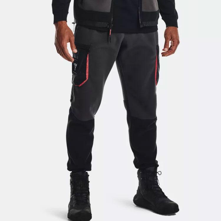 Under Armour Мужские флисовые джоггеры Project Rock Color Block, угольный серый 1367135-010