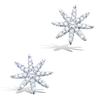 [Q4067] - Silver Earrings 'Etoile Du Nord' White Silver (rhodium Plated) - 11 Mm