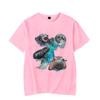 Ladies' Loose Casual Fun Moo Deng Bouncing Pig Print Pure Cotton Short Sleeved Top T-Shirts Women’s