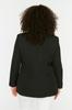 Women's Fashion New Big Size Jacket Black Double Closure Woven Blazer Jacket