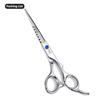 SANGELAR 6 Inch Hair Scissors With Sawtooth Sharp Professional Hairdressing Scissors Cutting Thinning Shear Barber Grooming Kit