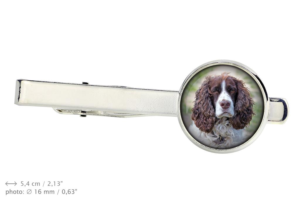 Английский спрингер-спаниель - запонки и галстук с вашей фотографией, украшение костюма, мужские украшения от бренда Art-Dog.