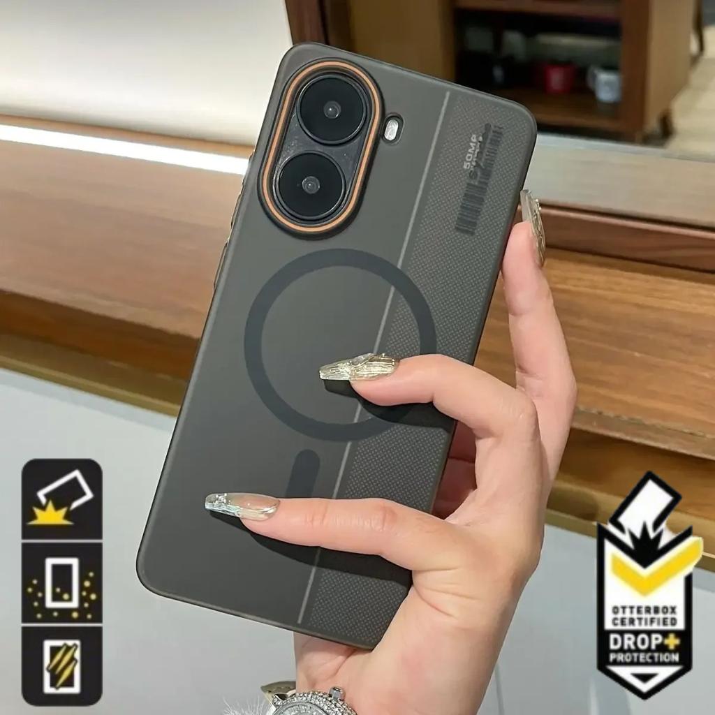 Прочный Чехол для Xiaomi POCO X8Pro Max F7 X7 M8 Pro Ultra Роскошный Матовый ПК с Поддержкой Magsafe Беспроводной Зарядки Задняя Крышка Ударопрочный Funda