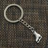 Fashion 30mm Key Ring Metal Key Chain Keychain Jewelry Antique   Plated Ice Skates Shoes 17x12mm Pendant