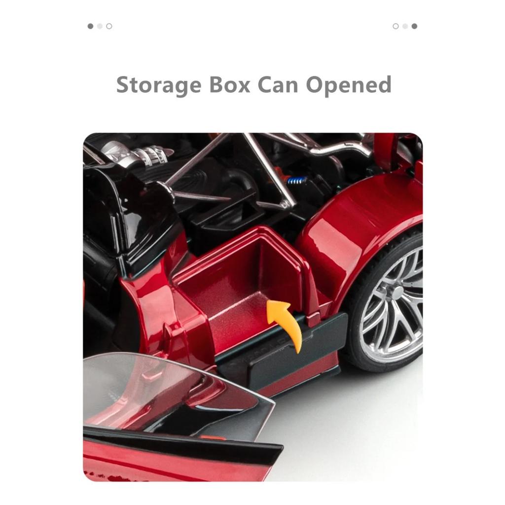 1/18 Pagani Huayra BC Сплав Спортивная Модель Металлическая Литая Модель Гоночного Автомобиля Модели Транспортных Средств Имитация Звука Света Коллекция Игрушка Подарок для Детей