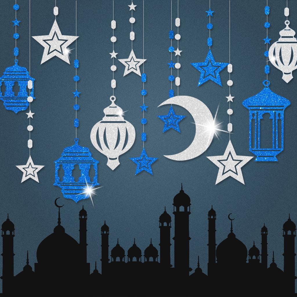 Украшение Рамадана Луна Звезда Подвесной кулон EID Mubarak Декор для дома Рамадан Карим Ислам Мусульманская вечеринка Ид аль-Адха Подарки 2024