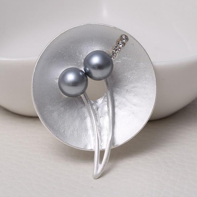 Новая индивидуальная геометрическая брошь для пальто, круглая жемчужная брошь, модная Высококачественная подарочная одежда, аксессуары, ювелирная брошь