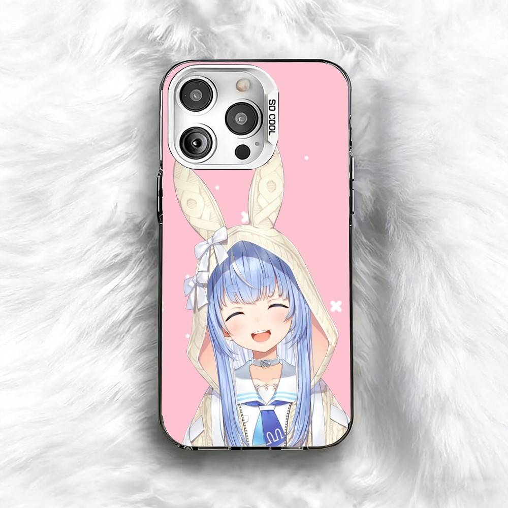 Чехол для телефона Holo-Usada Pekora для iPhone 16 17 15 14 12 13 Pro Max Черный цвет Ударопрочный чехол