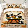 3pcs Halloween Decorations Bedding Set - 1 Duvet Cover + 2 Pillowcases(Core Not Included), Machine Washable Polyester yy251216131