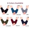 Fashion Wool Winter Autumn Warm Exposed Finger Knitted Wool Glove Half Mitten Wrist Gloves
