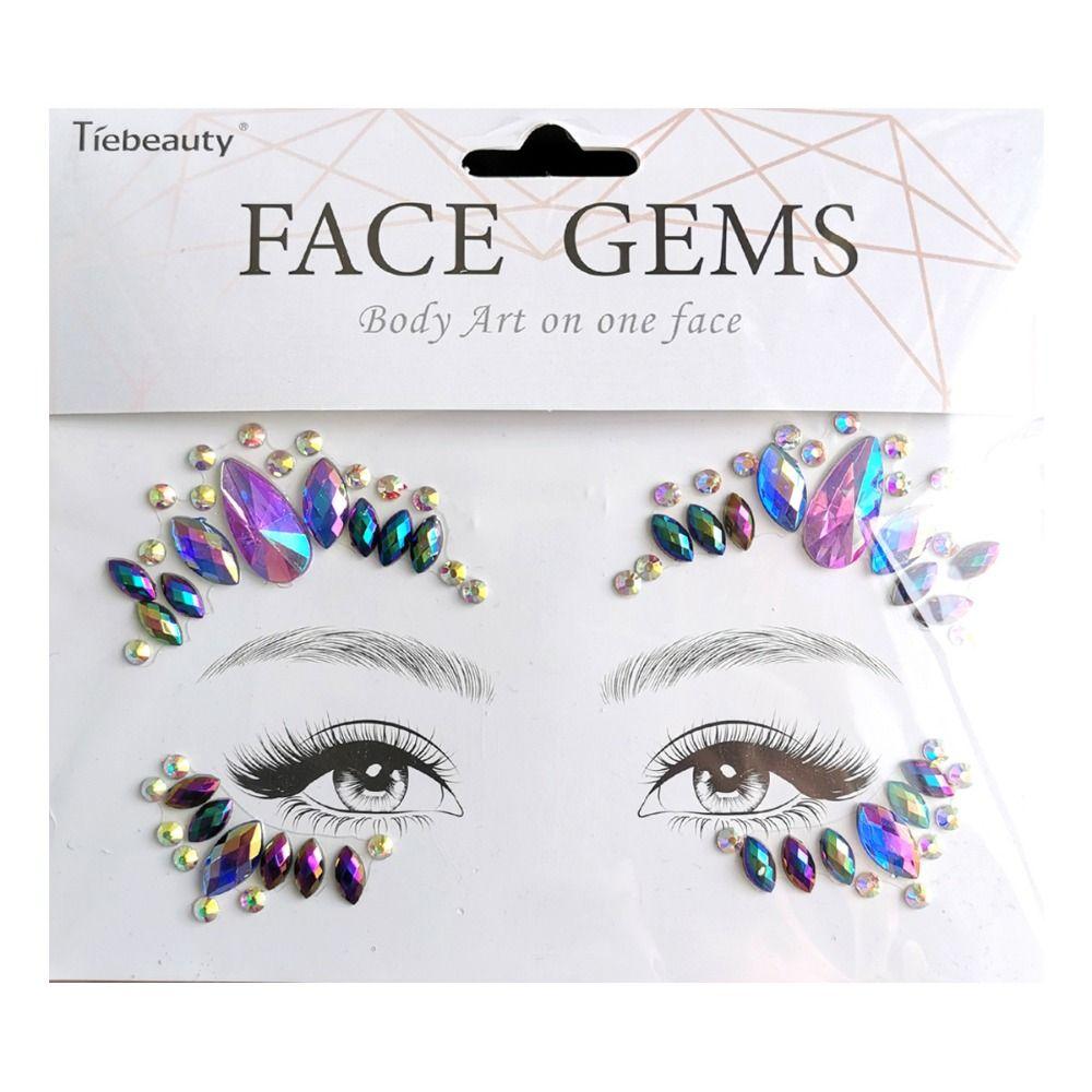 Наклейки для бровей Лицо Тело Цветные Стразы Временная Татуировка Шармы для Нейл-Арта Наклейки Тату для Лица