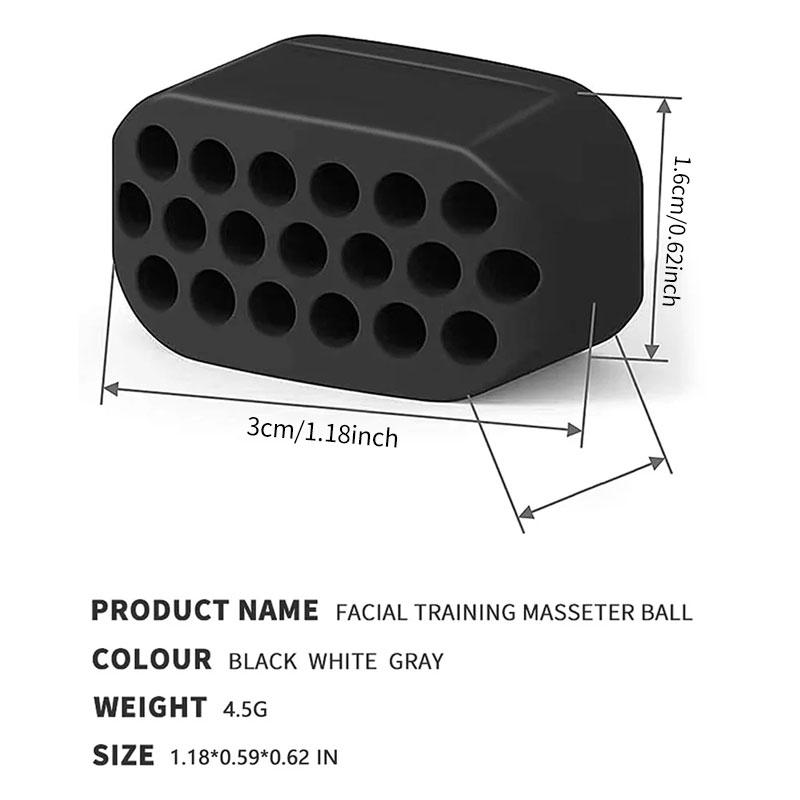 2 шт. Силиконовый тренажер для подбородка, тренажер для мышц лица, тренажер для жевания, фитнес-оборудование для похудения лица, пищевой силикон