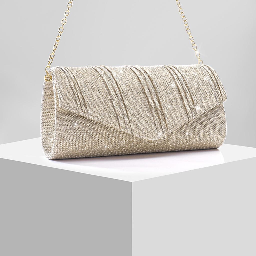 Новая женская блестящая вечерняя сумка, свадебная сумка, банкетная универсальная сумка через плечо, сумка-кроссбоди на цепочке