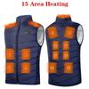 Мужской умный жилет с подогревом 21-го района - Зимний USB электрический подогрев с контролем постоянной температуры