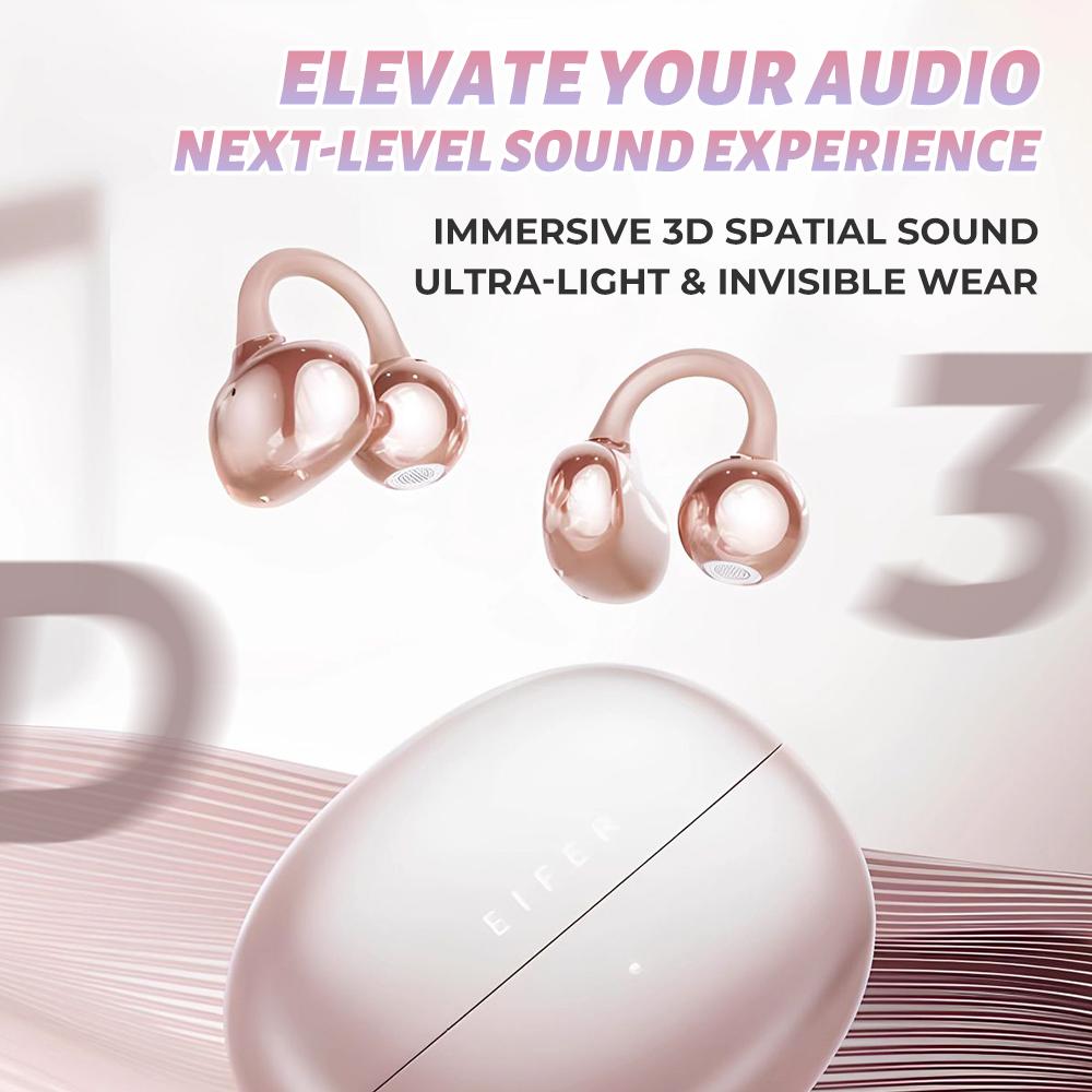 Беспроводные наушники-клипсы Bluetooth 5.6 с открытым ухом, стереонаушники-каффы в виде бабочки для спорта, активного отдыха, путешествий, модный подарок для женщин