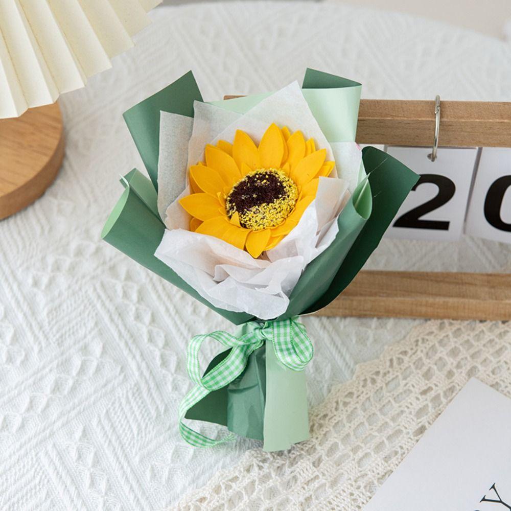 DIY Sunflower Flower Bouquets Carnation Rose Simulation Flower Valentine's Day Gift
