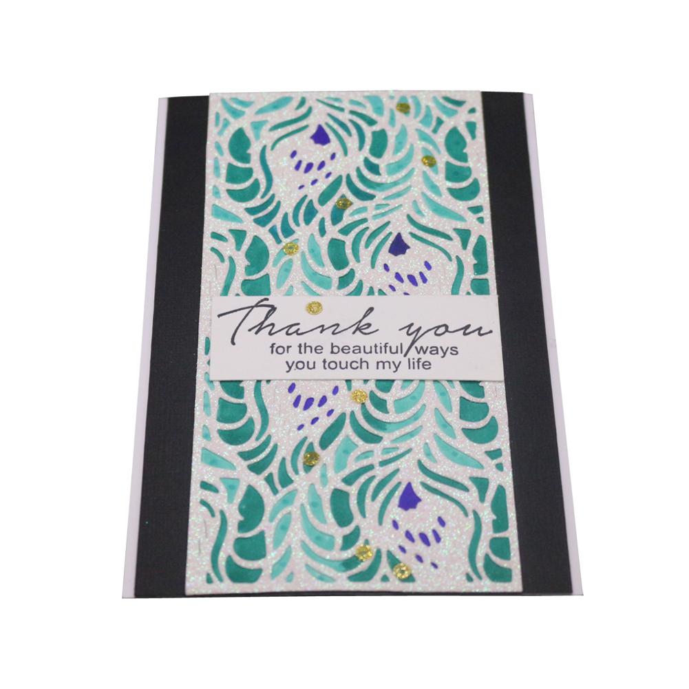 Абстрактный узор прямоугольной рамки металлический серебристый трафарет тиснение вырубные штампы для скрапбукинга бумага альбом карты изготовление