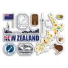 A5 Sticker Sheet New Zealand Vinyl Stickers - Landmarks Map Culture Country Holidays Flag Travel #78489