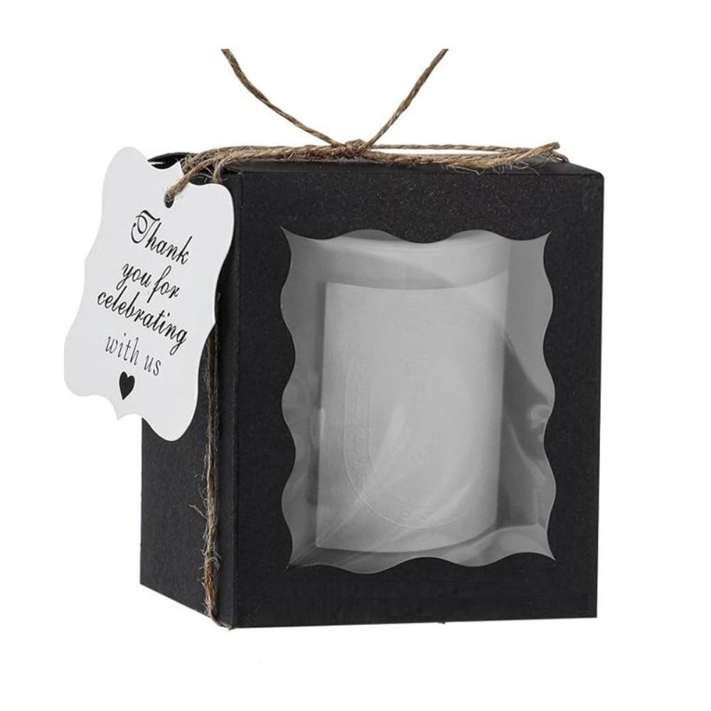 10pcs Top Quality Clear Window Packaging With Tags Folding Retro Boxes Special Occasions