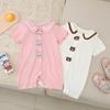 Summer Baby Girl Romper - Short Sleeve Harem Suit for Newborns