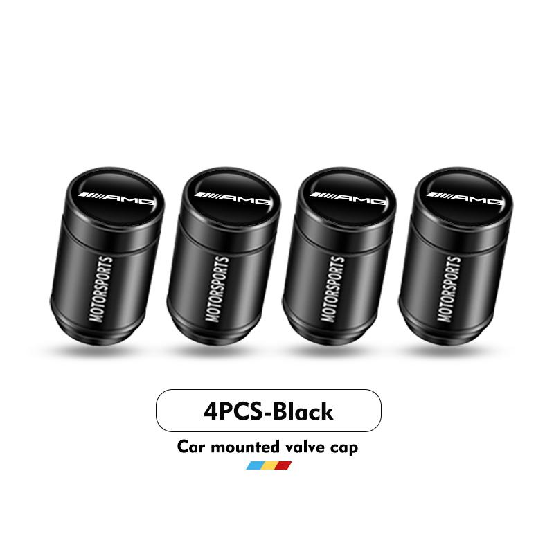 CSF1   4PCS Car Air Tire Valve Caps Aluminum Wheel Tyre Stem Cover For Mercedes Benz AMG A B C E S G Class A180 CLK CLA GLE GLC W212