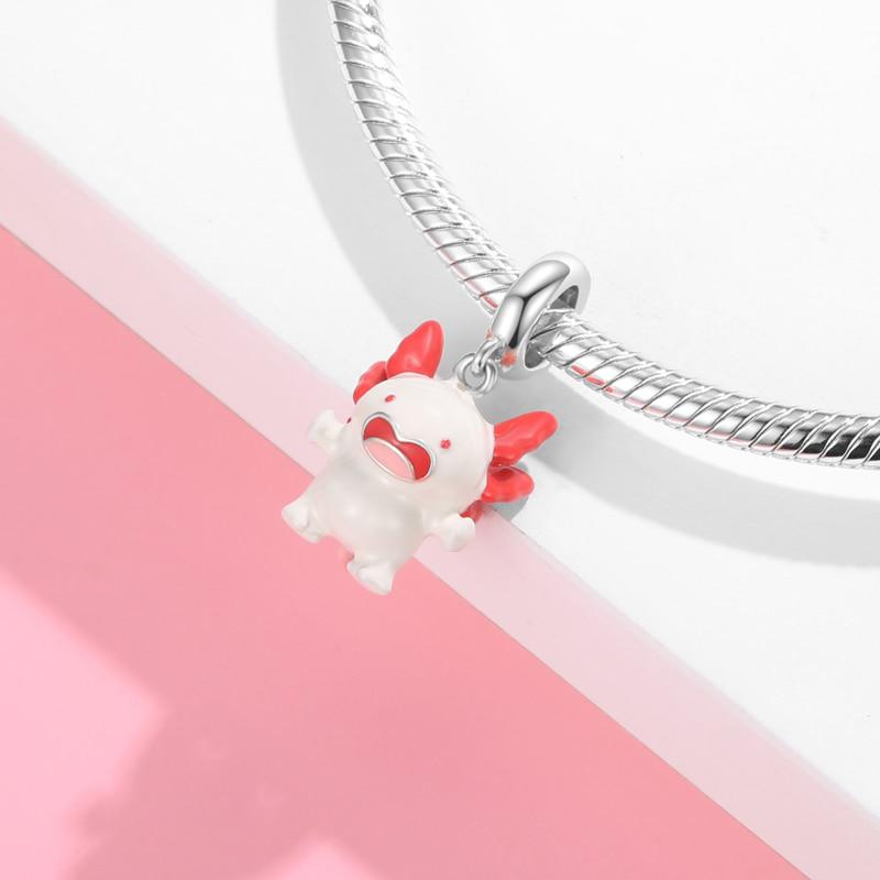 925 пробы стерлингового серебра серии зоопарк милый эмалированный жираф лев сделай сам подвески подходят кулон браслет для женщин изготовление ювелирных изделий