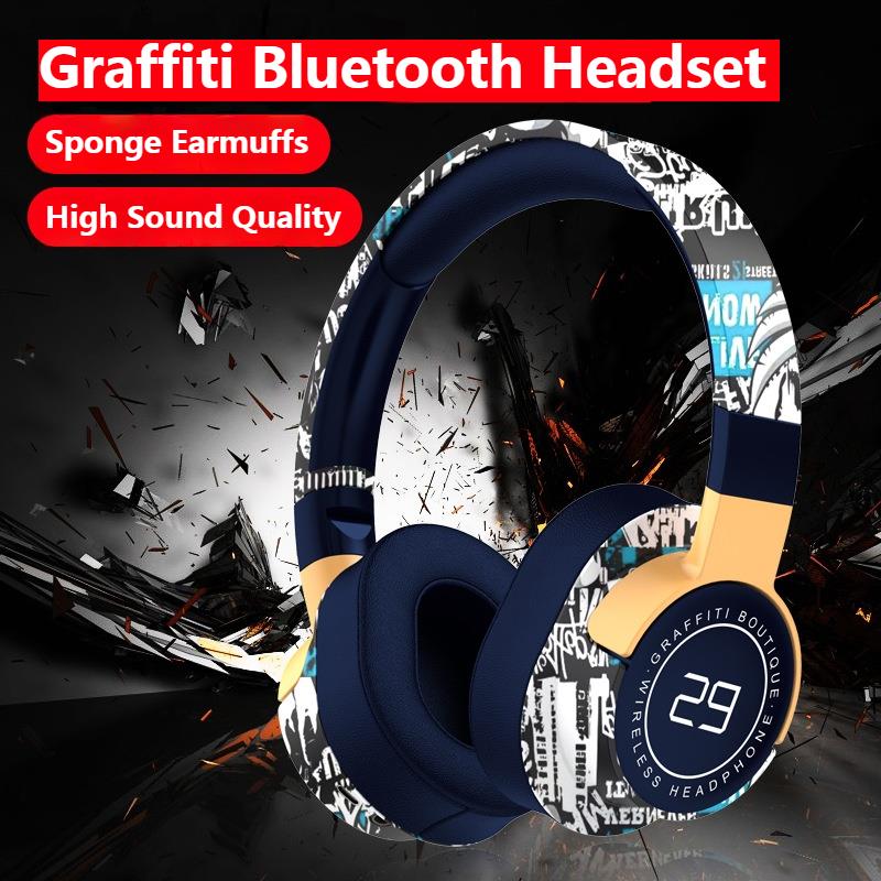 НОВЫЕ беспроводные наушники Graffiti Bluetooth 5.1 с глубокими басами и шумоподавлением, стереогарнитуры HiFi с микрофоном HD